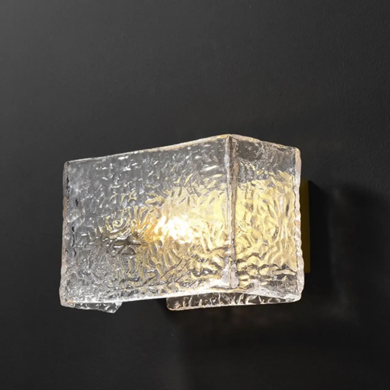 Contemporary Water Glass Wall Vanity Light for Bathroom Image - 10