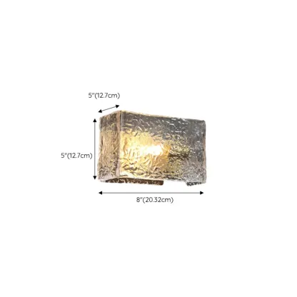 Contemporary Water Glass Wall Vanity Light for Bathroom #size