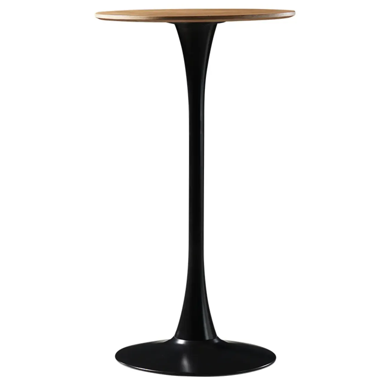 Modern Grey Wooden Round Tulip Base Bar Tables Image - 5