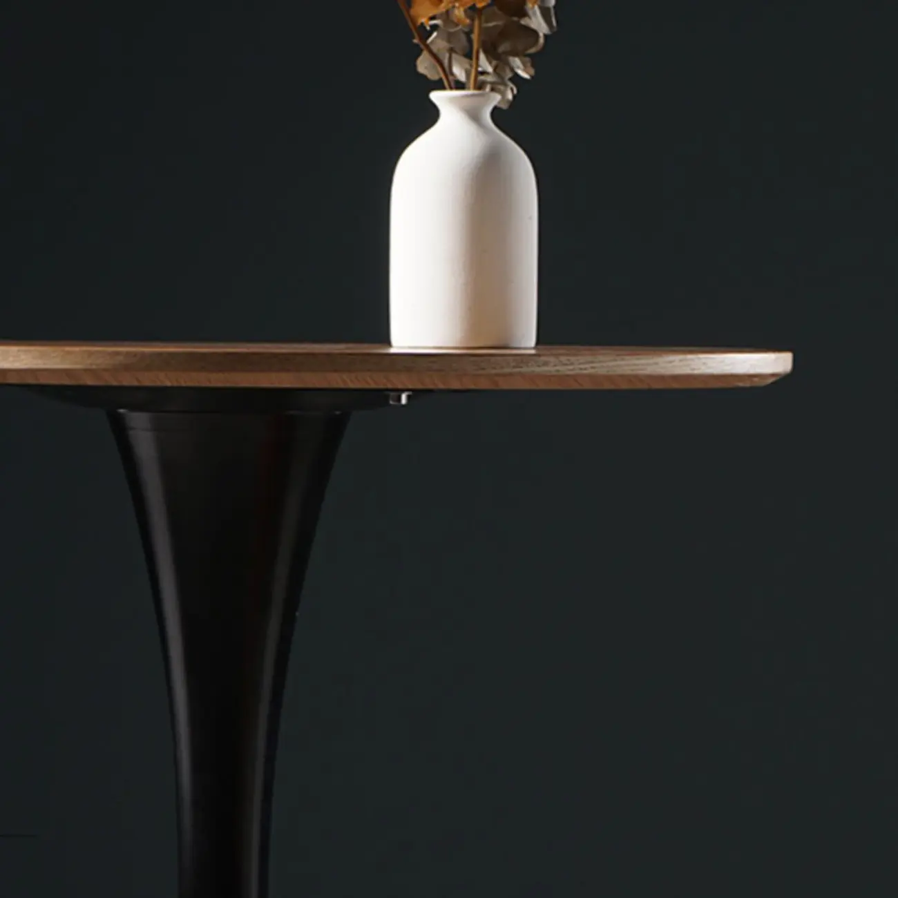 Modern Grey Wooden Round Tulip Base Bar Tables Image - 8 | homeyfad