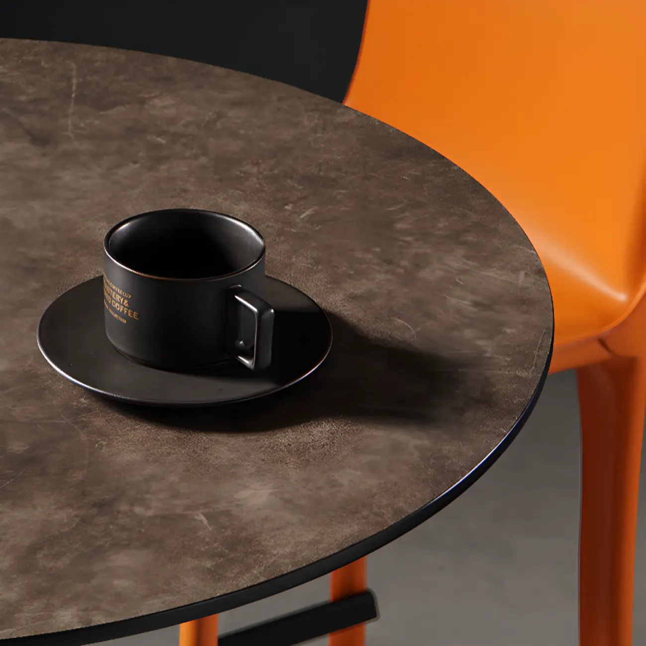 Modern Grey Wooden Round Tulip Base Bar Tables Image - 9 | homeyfad