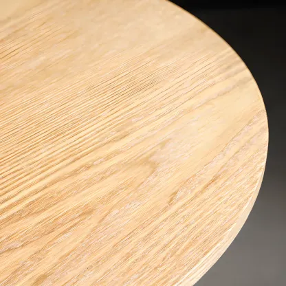 Modern Grey Wooden Round Tulip Base Bar Tables Image - 10