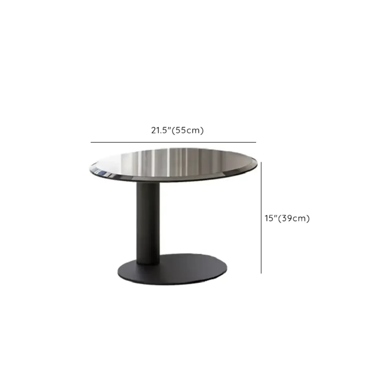 Brown Round Contemporary Wood Drawer Coffee Table Image - 15