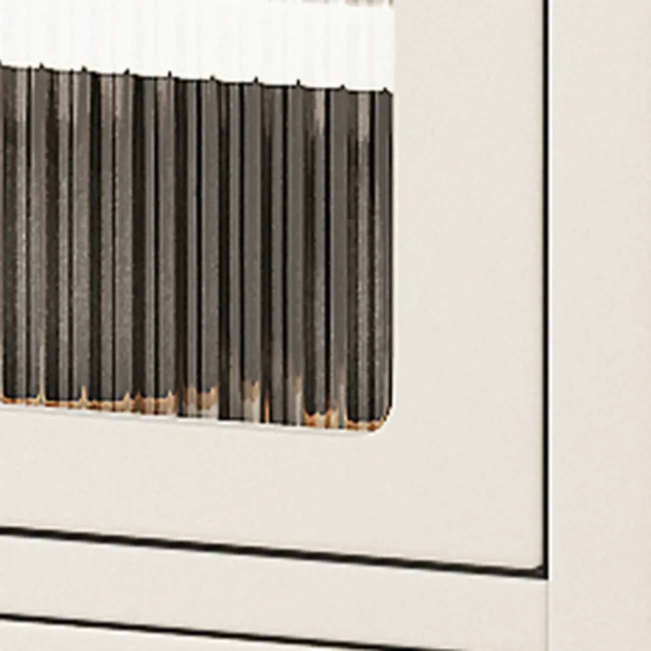 Vertical White Metal Entryway Shoe Storage with Glass Doors Image - 6