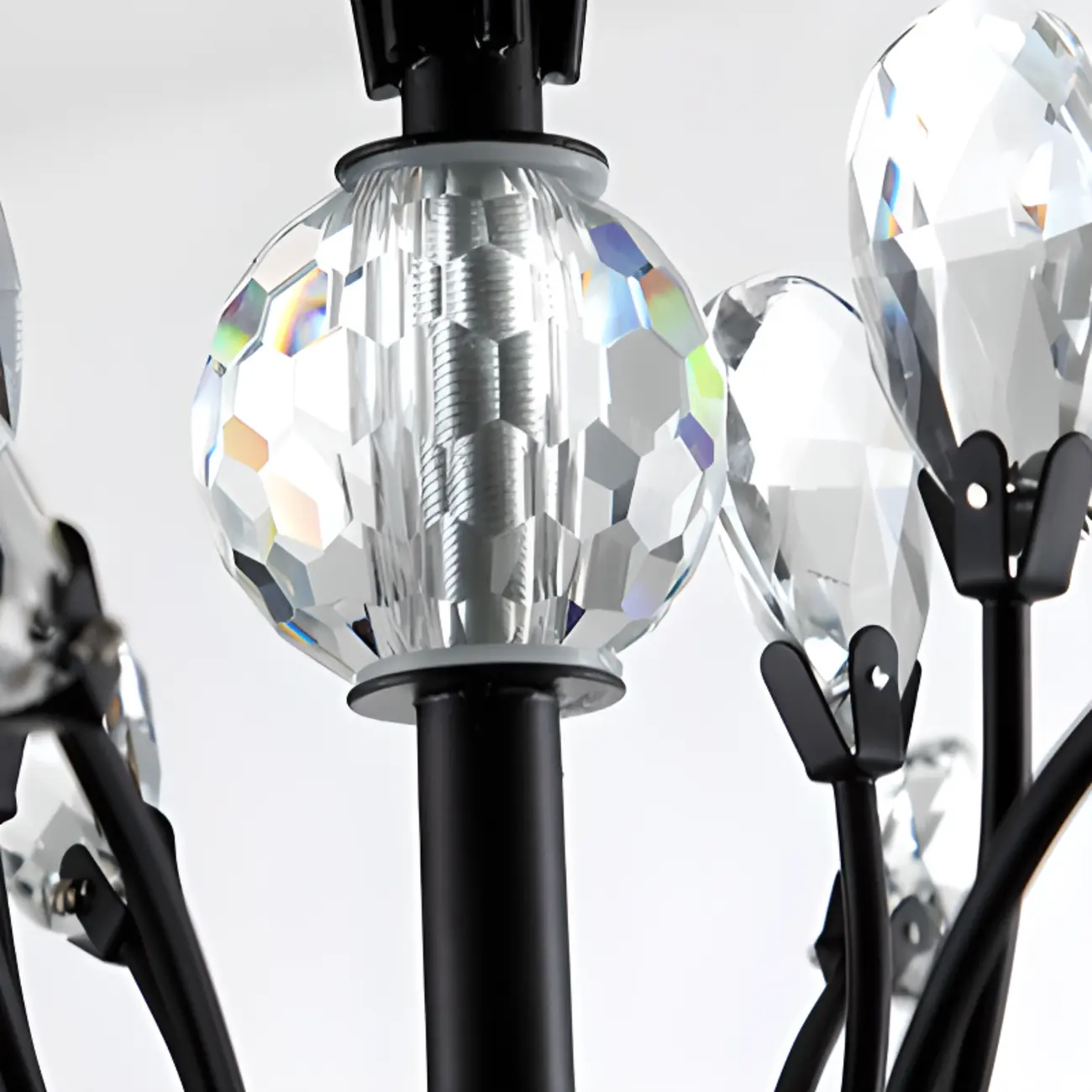 Black Crystal Branch Design Modern Crystal Chandelier Image - 10 | homeyfad