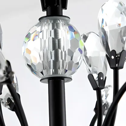 Black Crystal Branch Design Modern Crystal Chandelier Image - 10