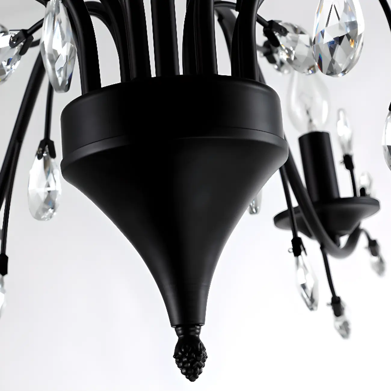 Black Crystal Branch Design Modern Crystal Chandelier Image - 12 | homeyfad