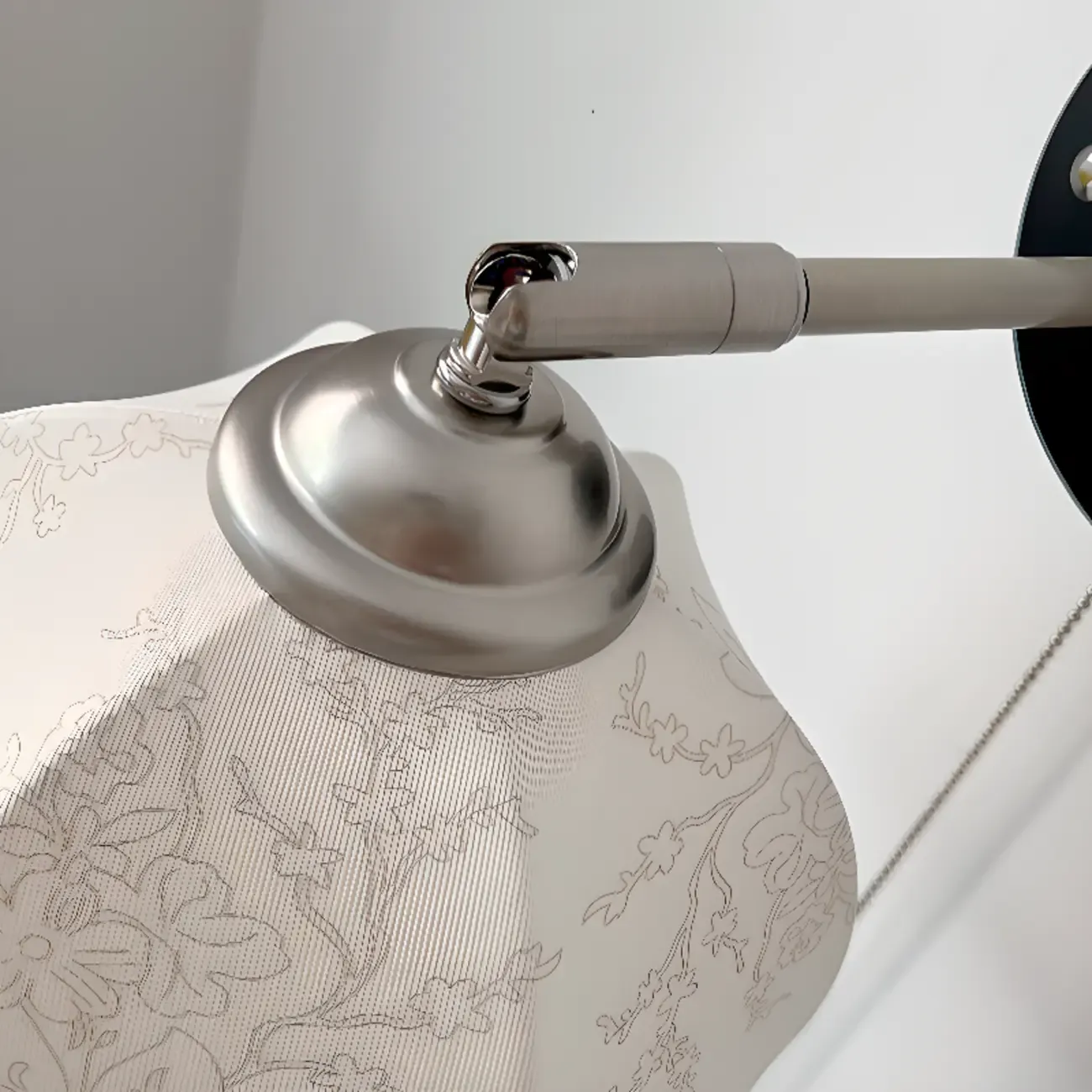 Modern Wall Light with Fabric Shade for Living Room Image - 8