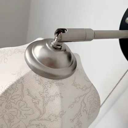 Modern Wall Light with Fabric Shade for Living Room Image - 8