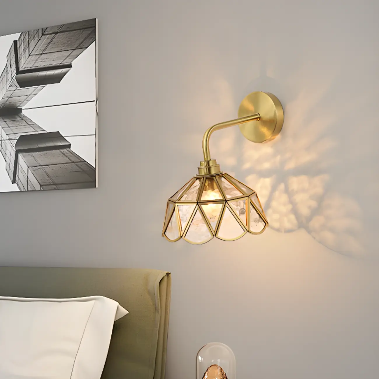 Vintage Wall Sconce with Crystal Shade for Interior spaces | homeyfad