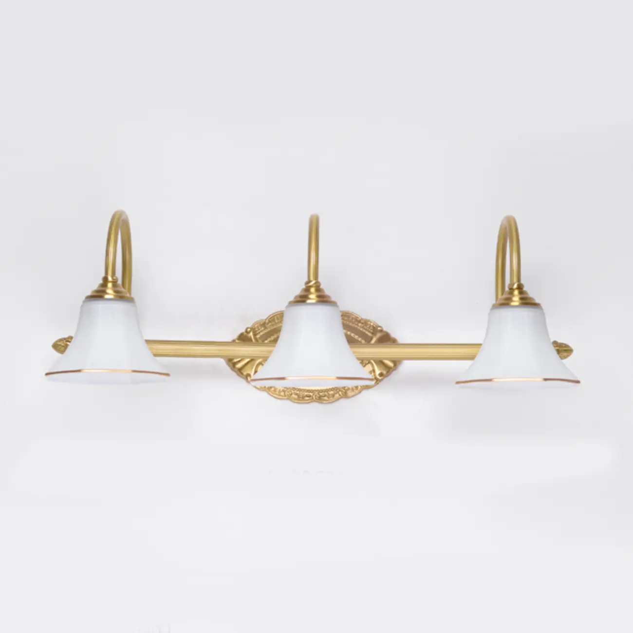 Gold Classic Vanity Lights with Glass Shade for Bathroom Image - 5 | homeyfad