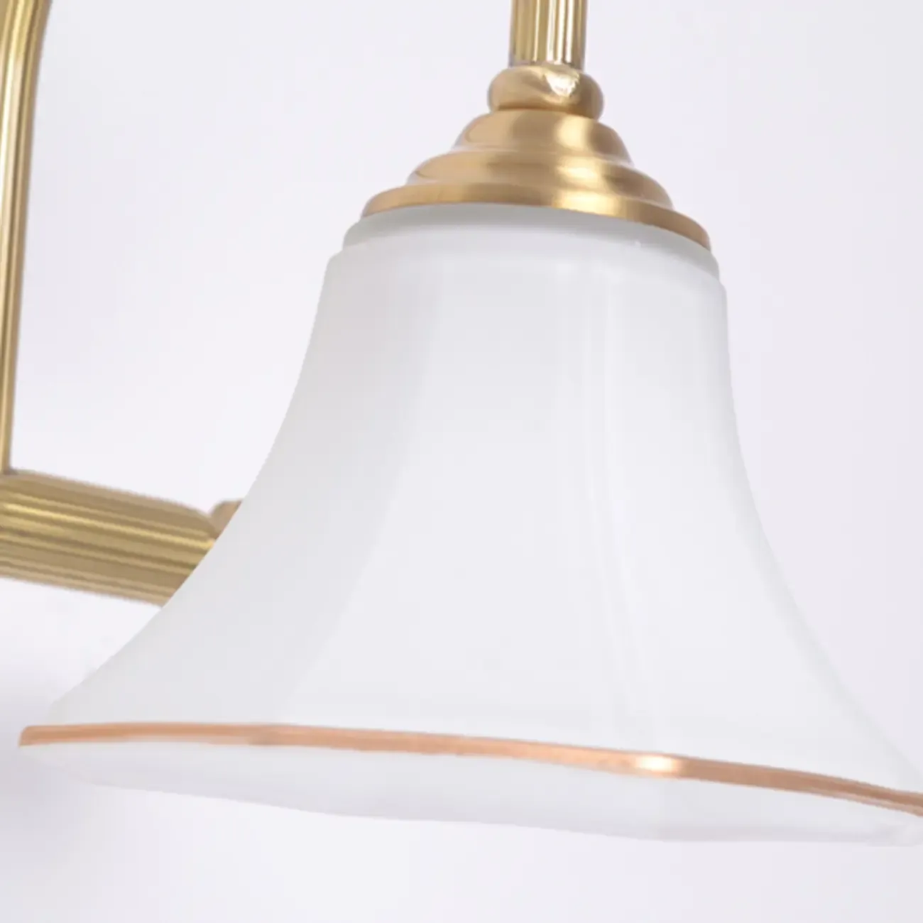 Gold Classic Vanity Lights with Glass Shade for Bathroom Image - 8