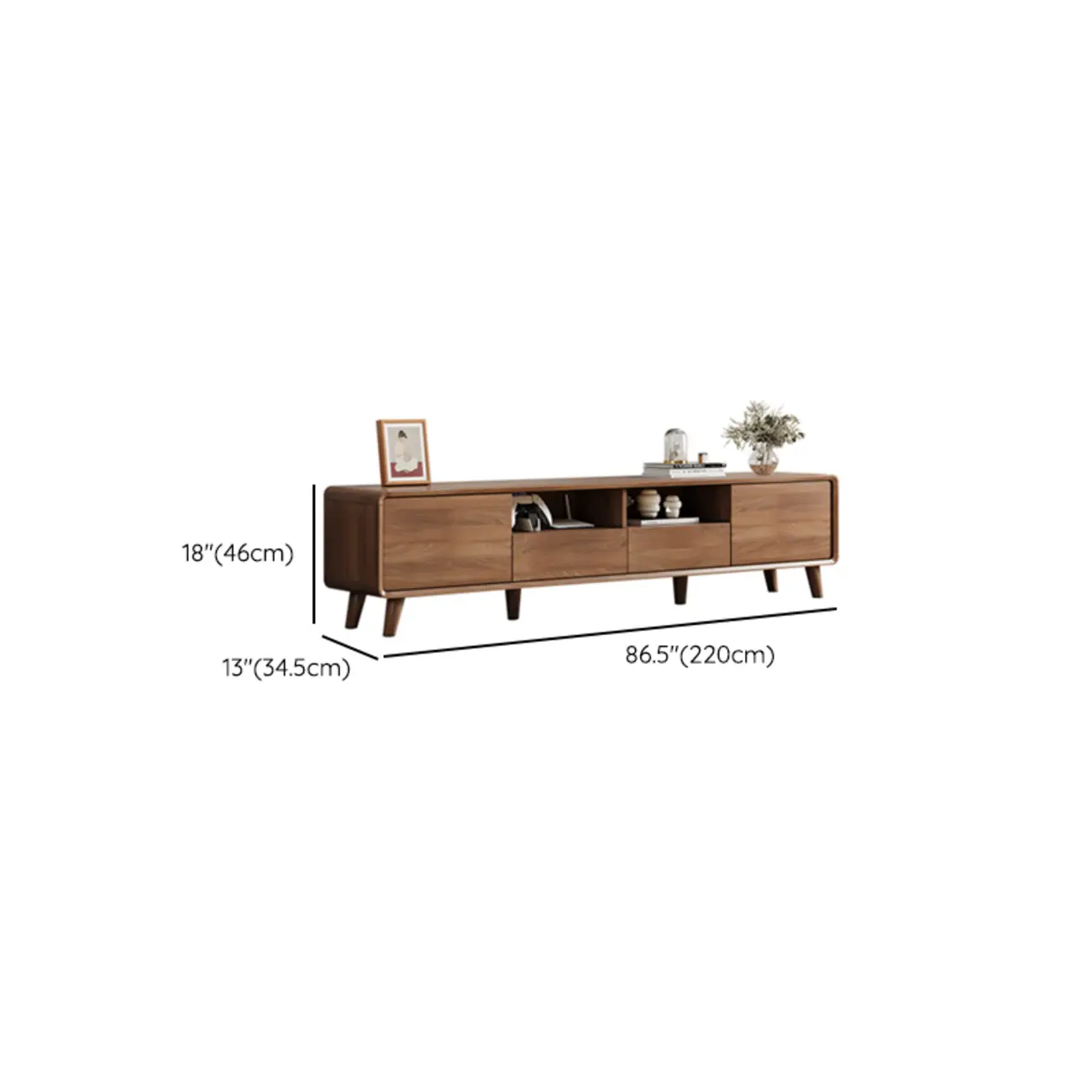 Modern Wood TV Stand with Storage for Living Room | homeyfad