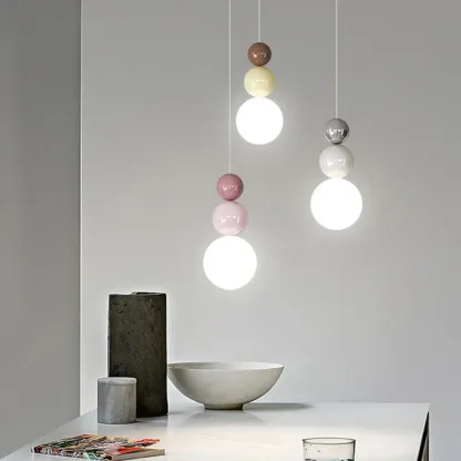 Modern Globe Pendant Light with Adjustable Cords Image - 2