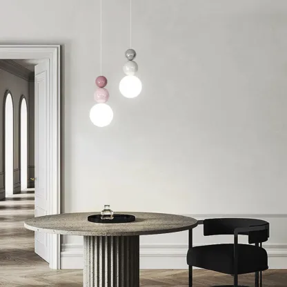 Modern Globe Pendant Light with Adjustable Cords Image - 1