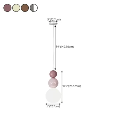 Modern Globe Pendant Light with Adjustable Cords #size