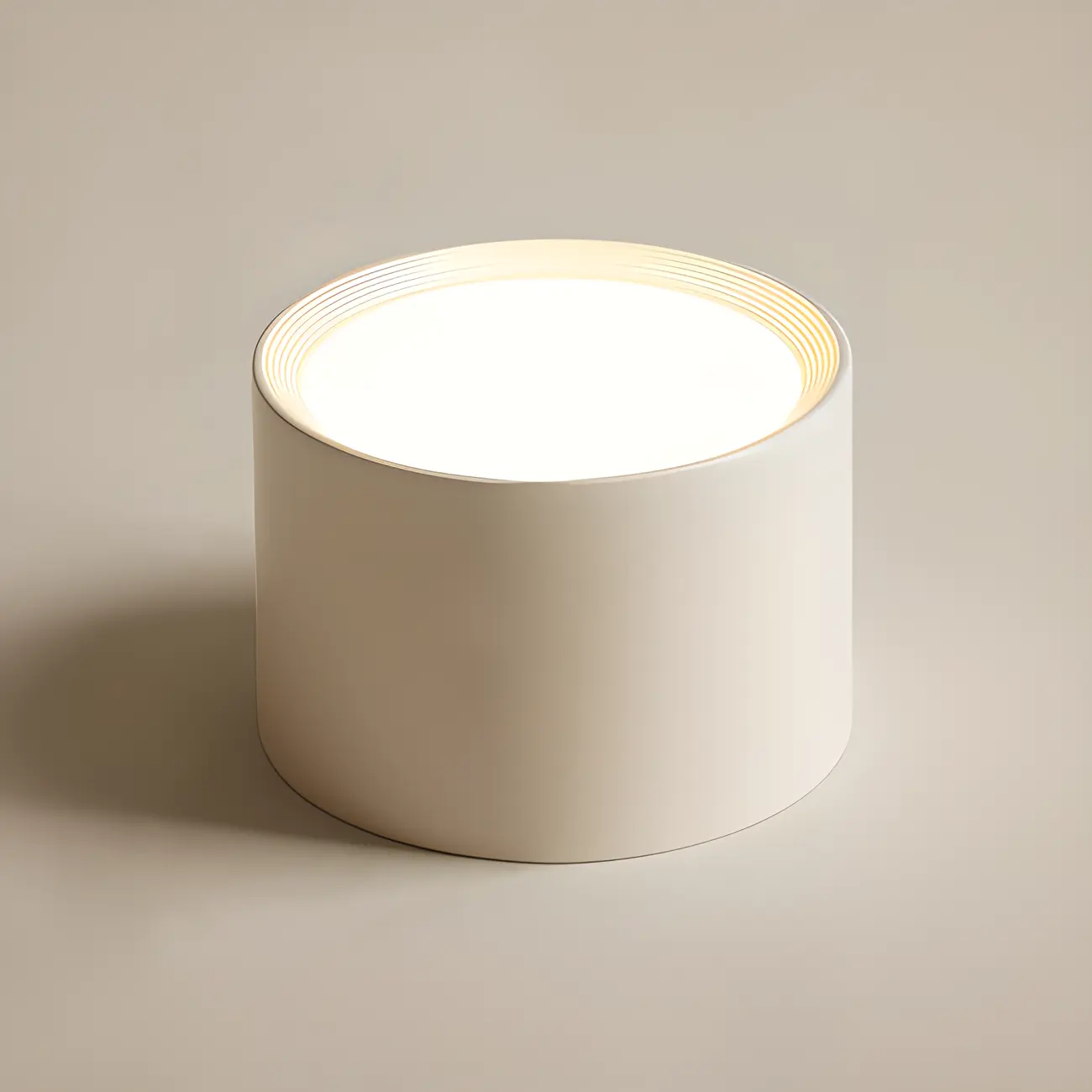 Modern Cylinder White/Black Acrylic Flush Mount LED Light  Image - 2 | homeyfad