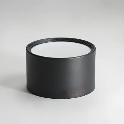 Modern Cylinder White/Black Acrylic Flush Mount LED Light  Image - 6