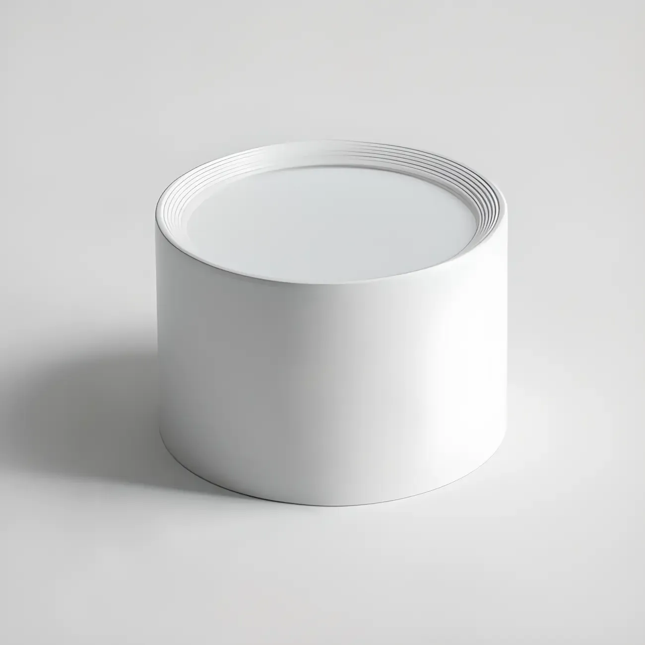 Modern Cylinder White/Black Acrylic Flush Mount LED Light  Image - 7