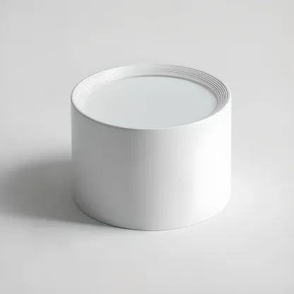 Modern Cylinder White/Black Acrylic Flush Mount LED Light  Image - 7