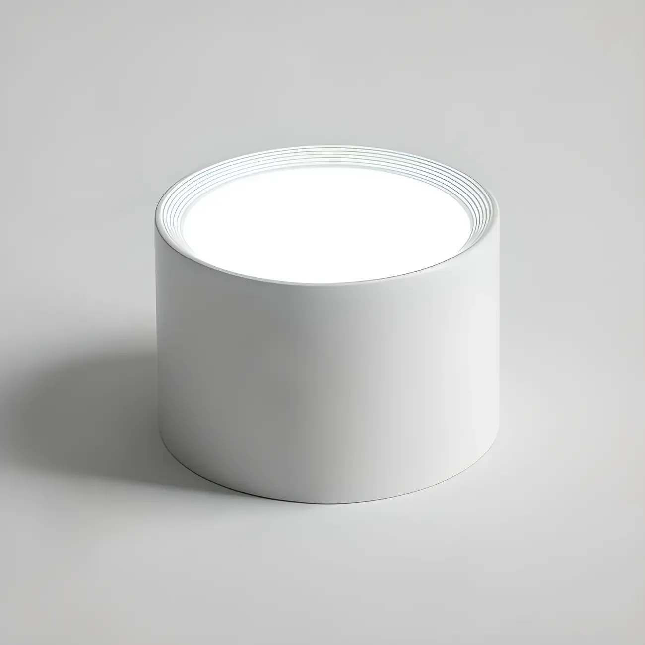 Modern Cylinder White/Black Acrylic Flush Mount LED Light  Image - 9