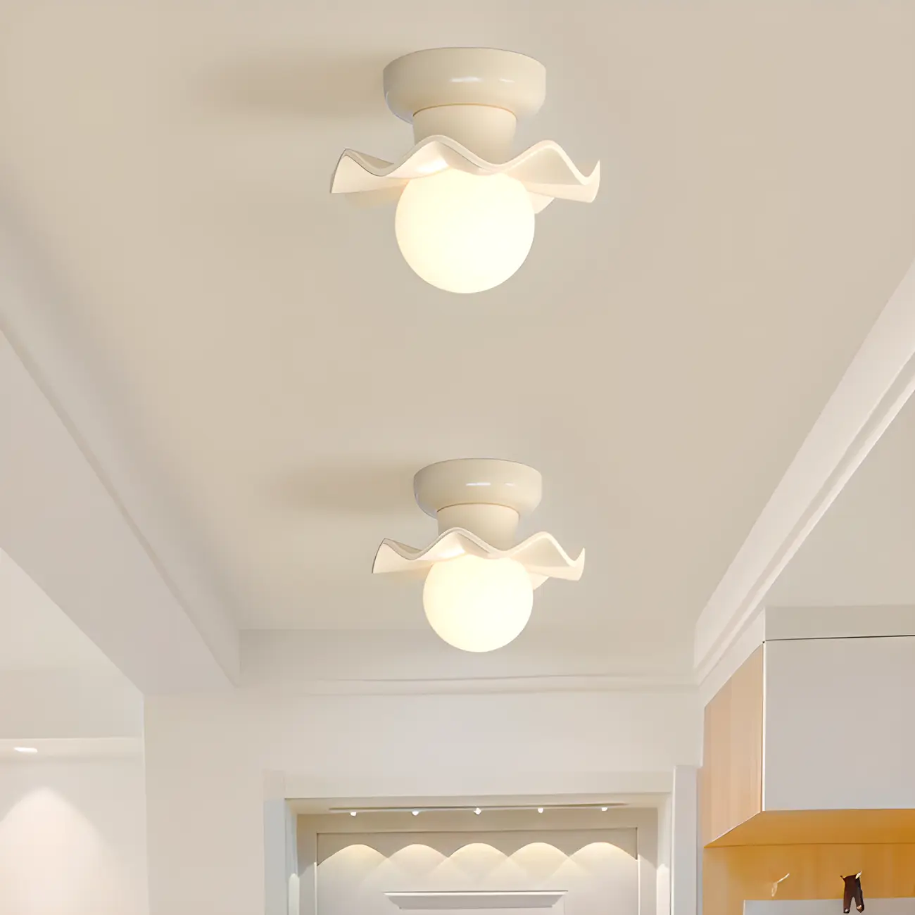Modern Resin Semi Flush Ceiling Light for Home Image - 1 | homeyfad