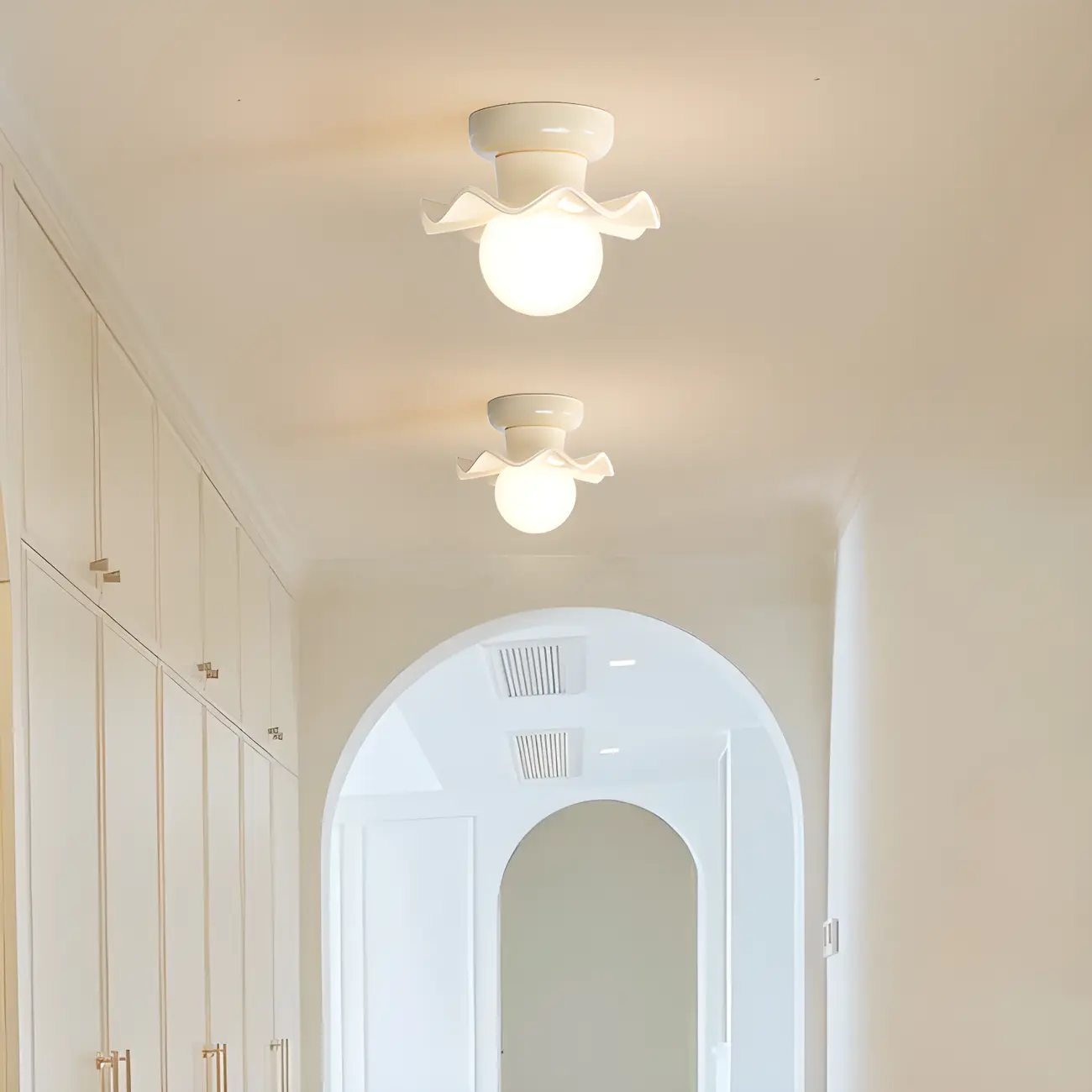 Modern Resin Semi Flush Ceiling Light for Home Image - 5 | homeyfad