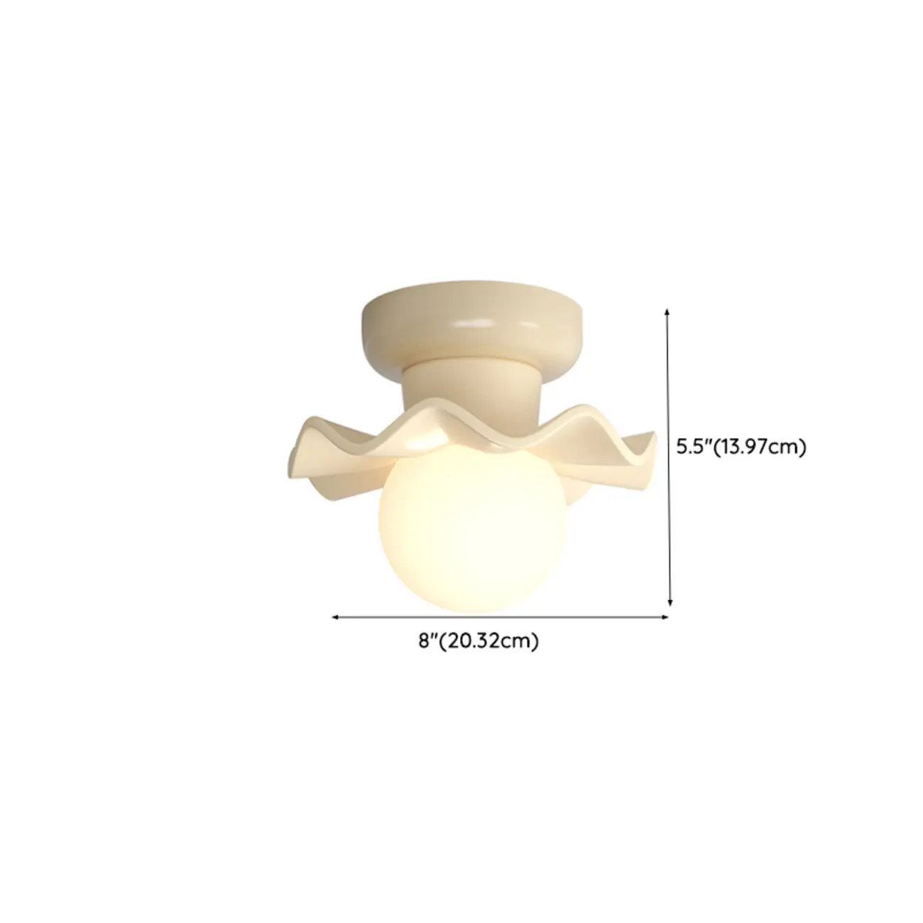 Modern Resin Semi Flush Ceiling Light for Home #size | homeyfad