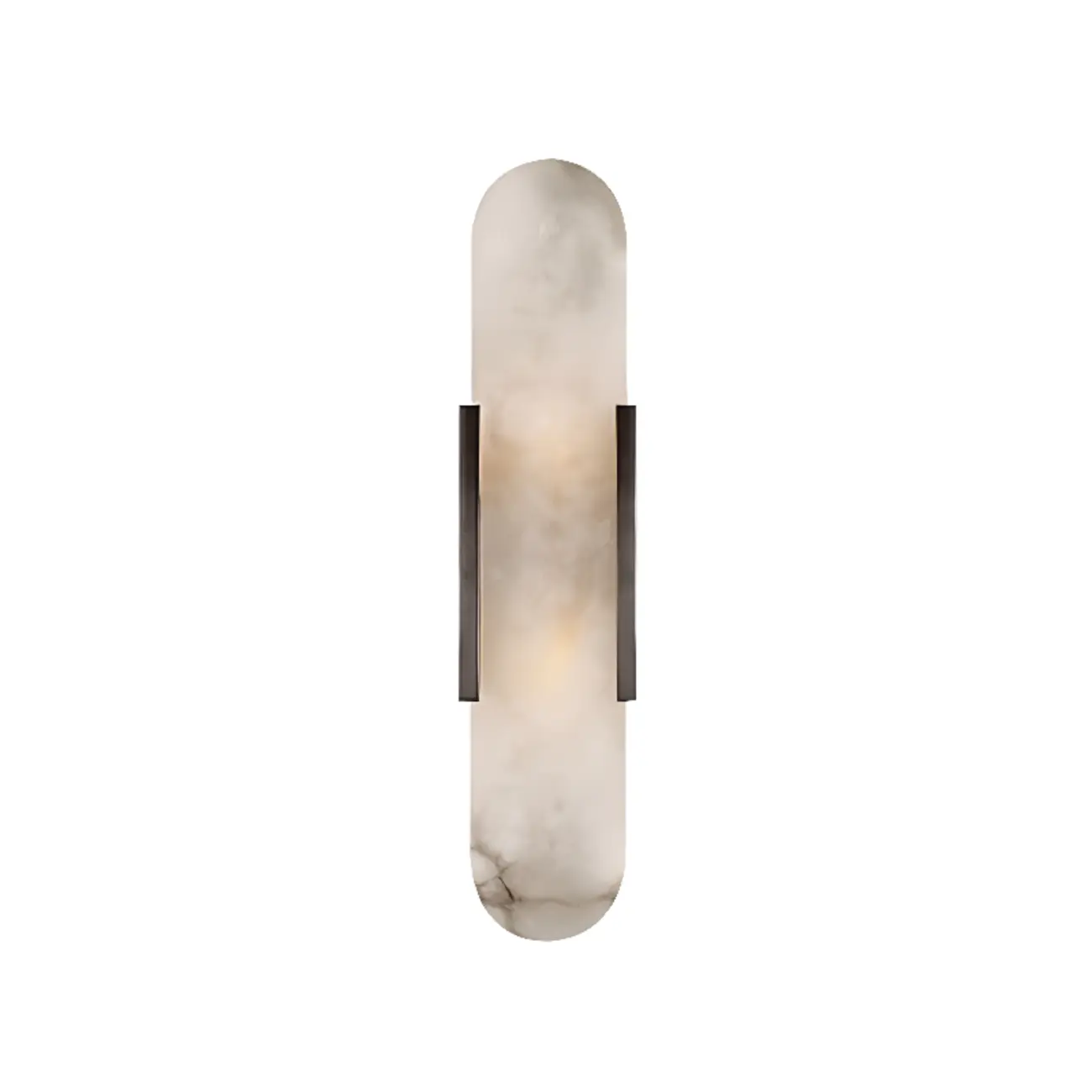 Modern Brass Oval Wall Light with Stone Chalk Shade Image - 11 | homeyfad
