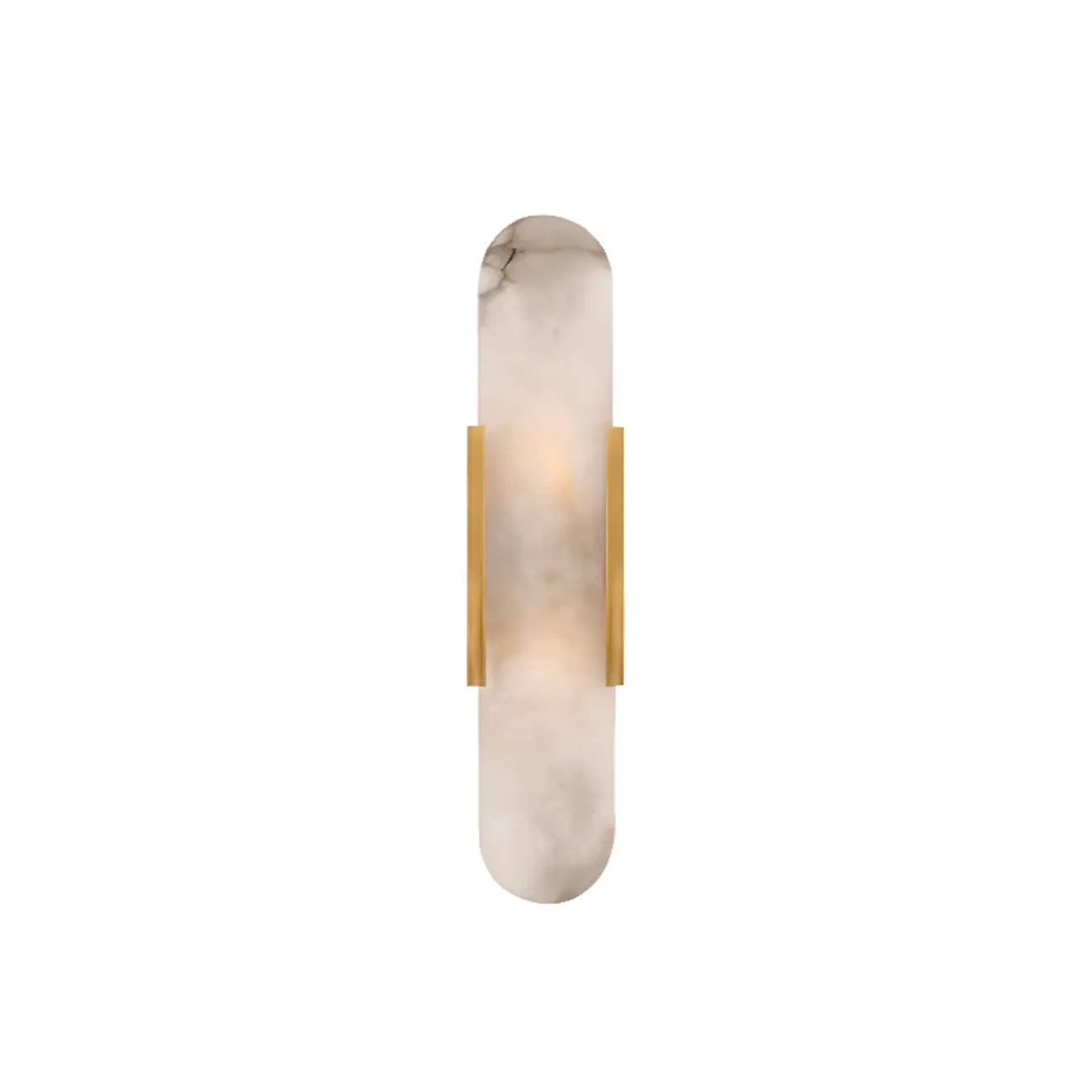 Modern Brass Oval Wall Light with Stone Chalk Shade Image - 12 | homeyfad