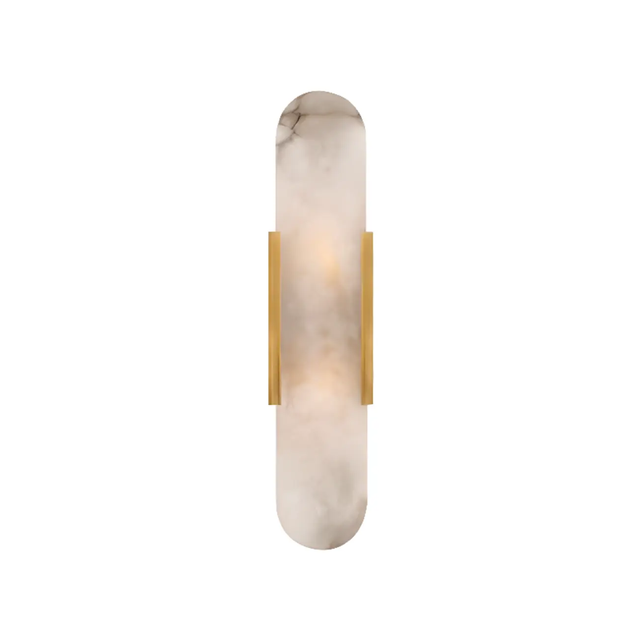 Modern Brass Oval Wall Light with Stone Chalk Shade Image - 13 | homeyfad