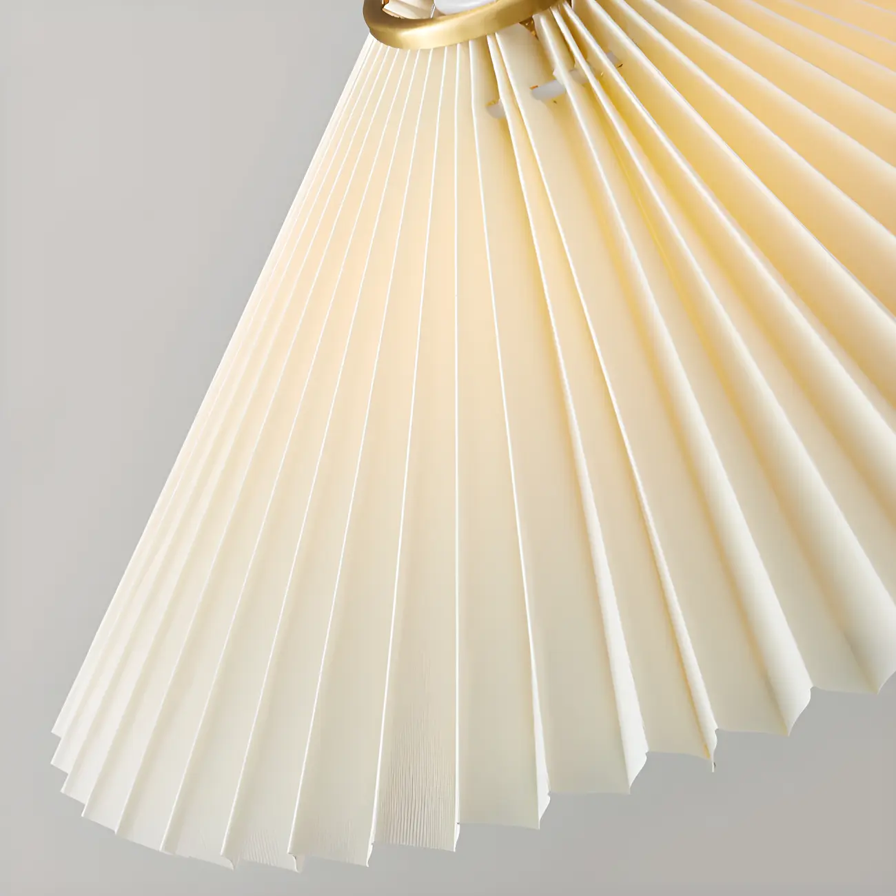 Modern Walnut Wall Light with Pleated Fabric Shade Image - 11 | homeyfad