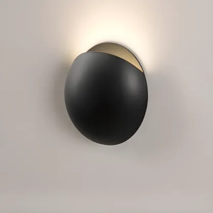 Modern Metallic Spherical 1-Light Wall Sconce Image - 4