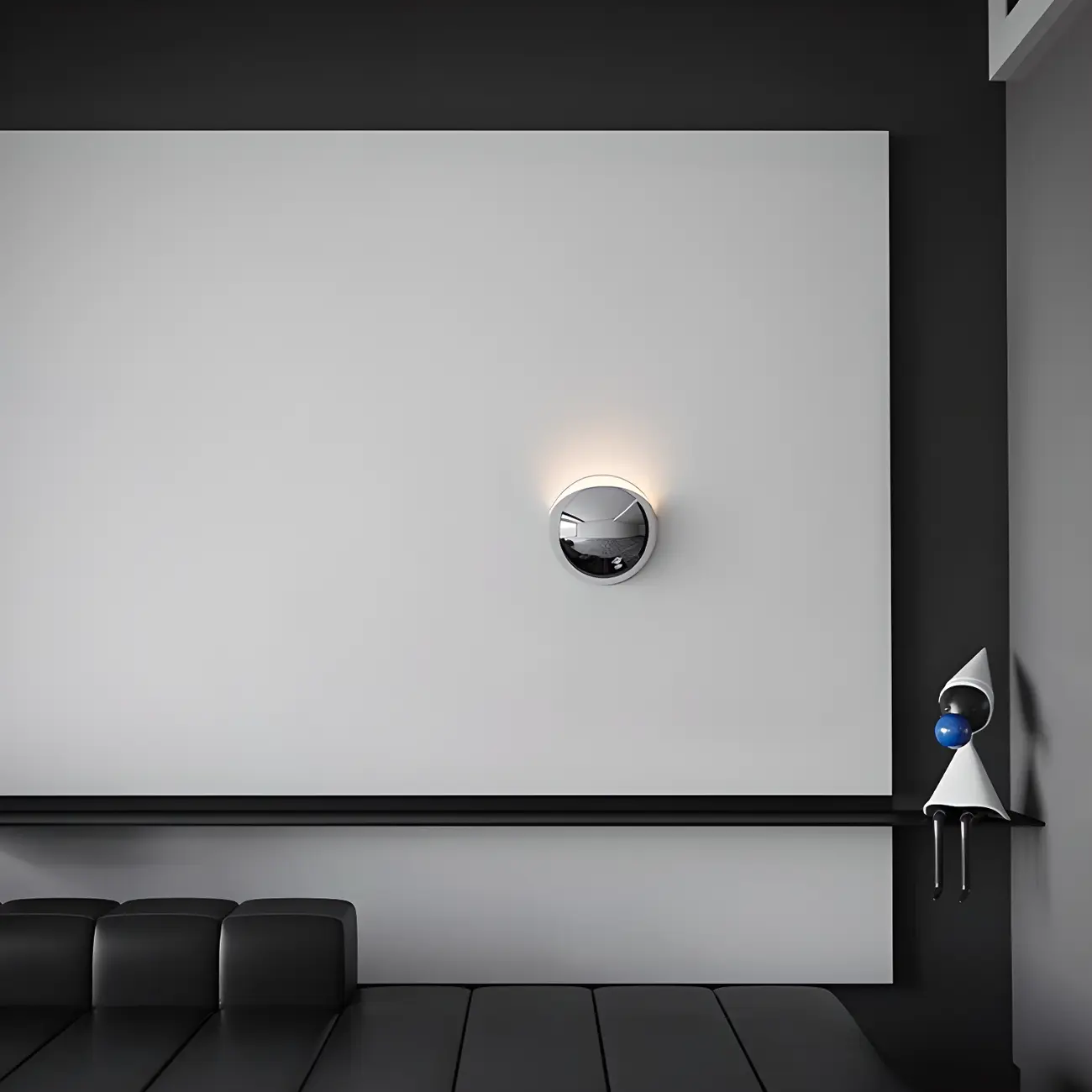 Modern Metallic Spherical 1-Light Wall Sconce Image - 2 | homeyfad