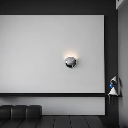 Modern Metallic Spherical 1-Light Wall Sconce Image - 2