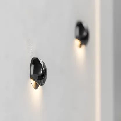 Modern Metallic Spherical 1-Light Wall Sconce Image - 7