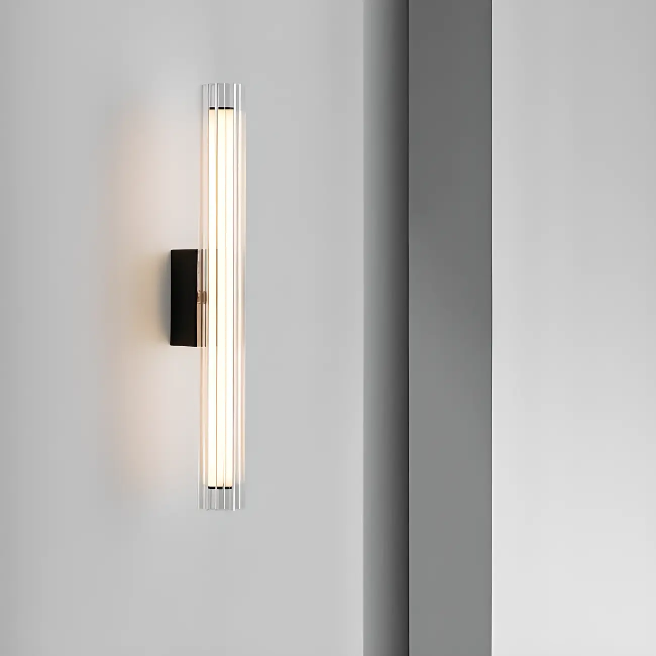 Minimalist Chrome Cylinder LED Wall Sconce with Warm Light | homeyfad
