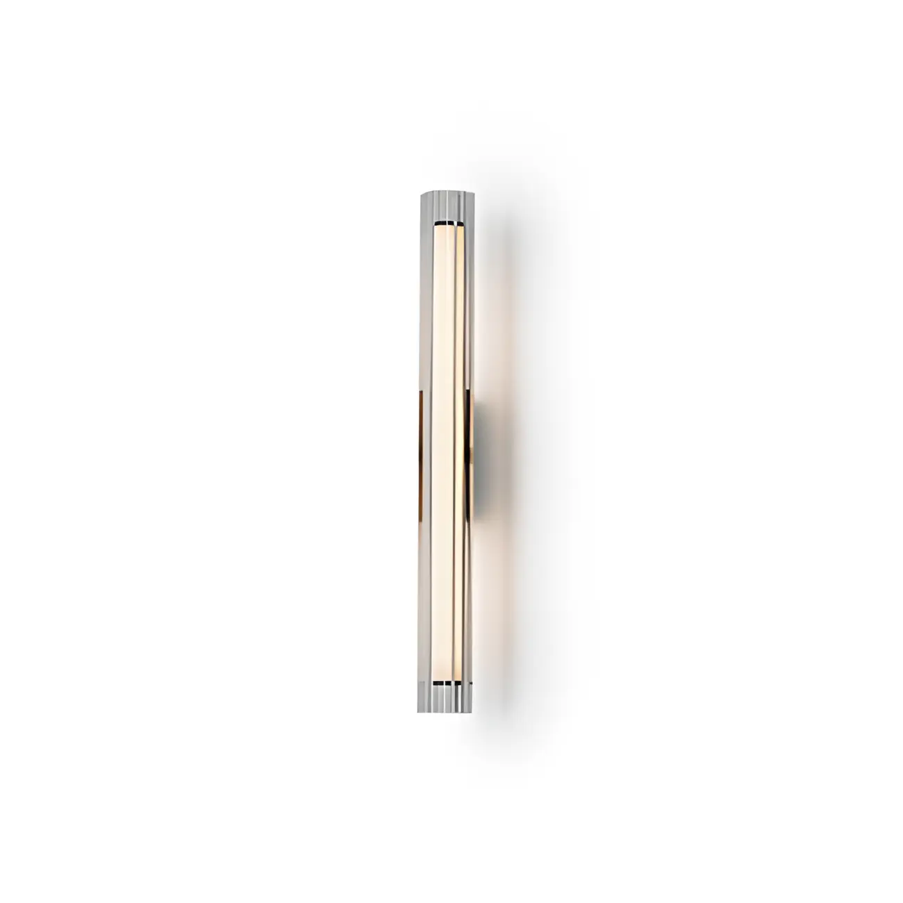 Minimalist Chrome Cylinder LED Wall Sconce with Warm Light | homeyfad