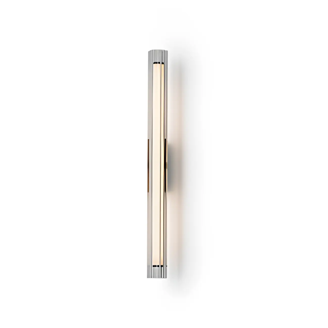 Minimalist Chrome Cylinder LED Wall Sconce with Warm Light | homeyfad