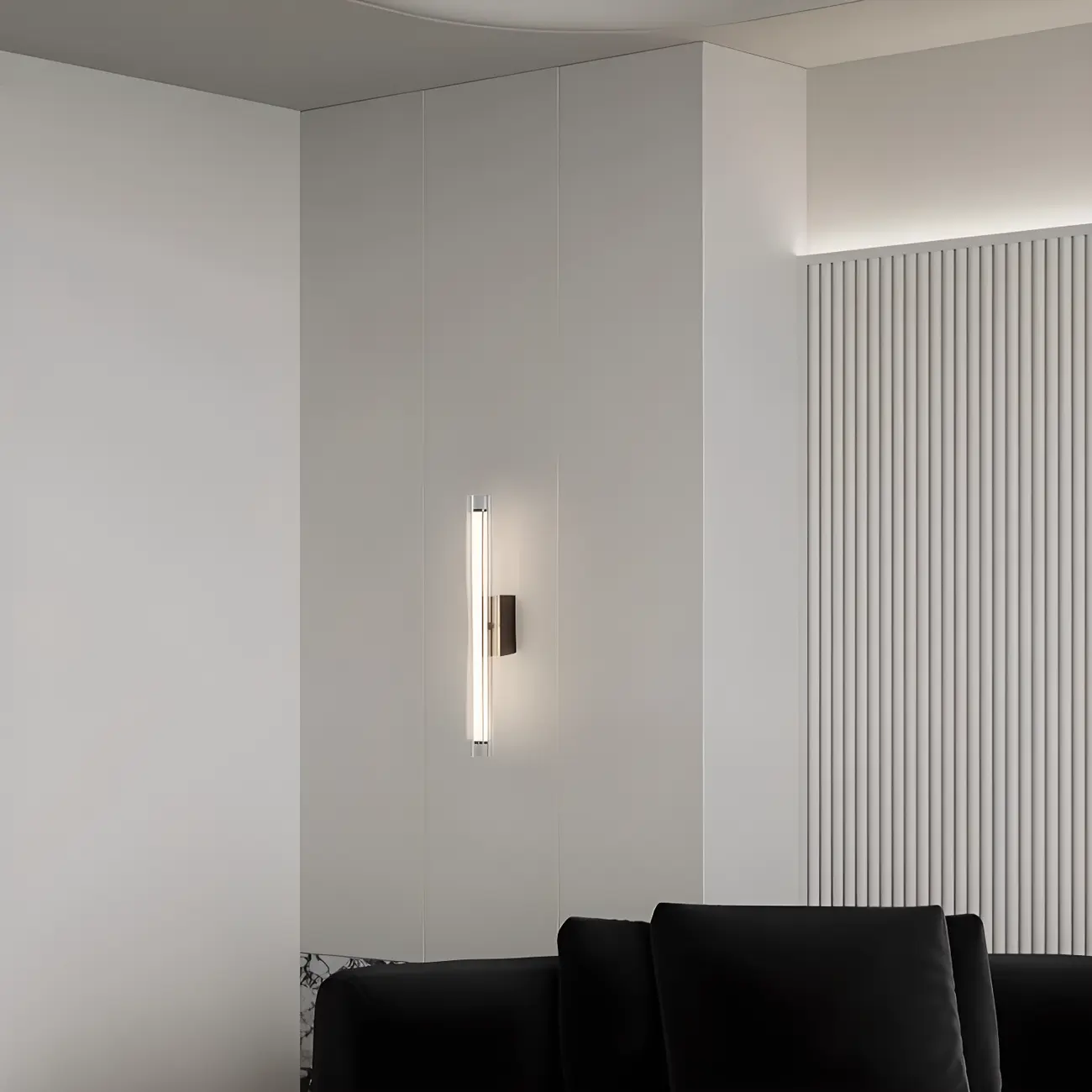Minimalist Chrome Cylinder LED Wall Sconce with Warm Light | homeyfad