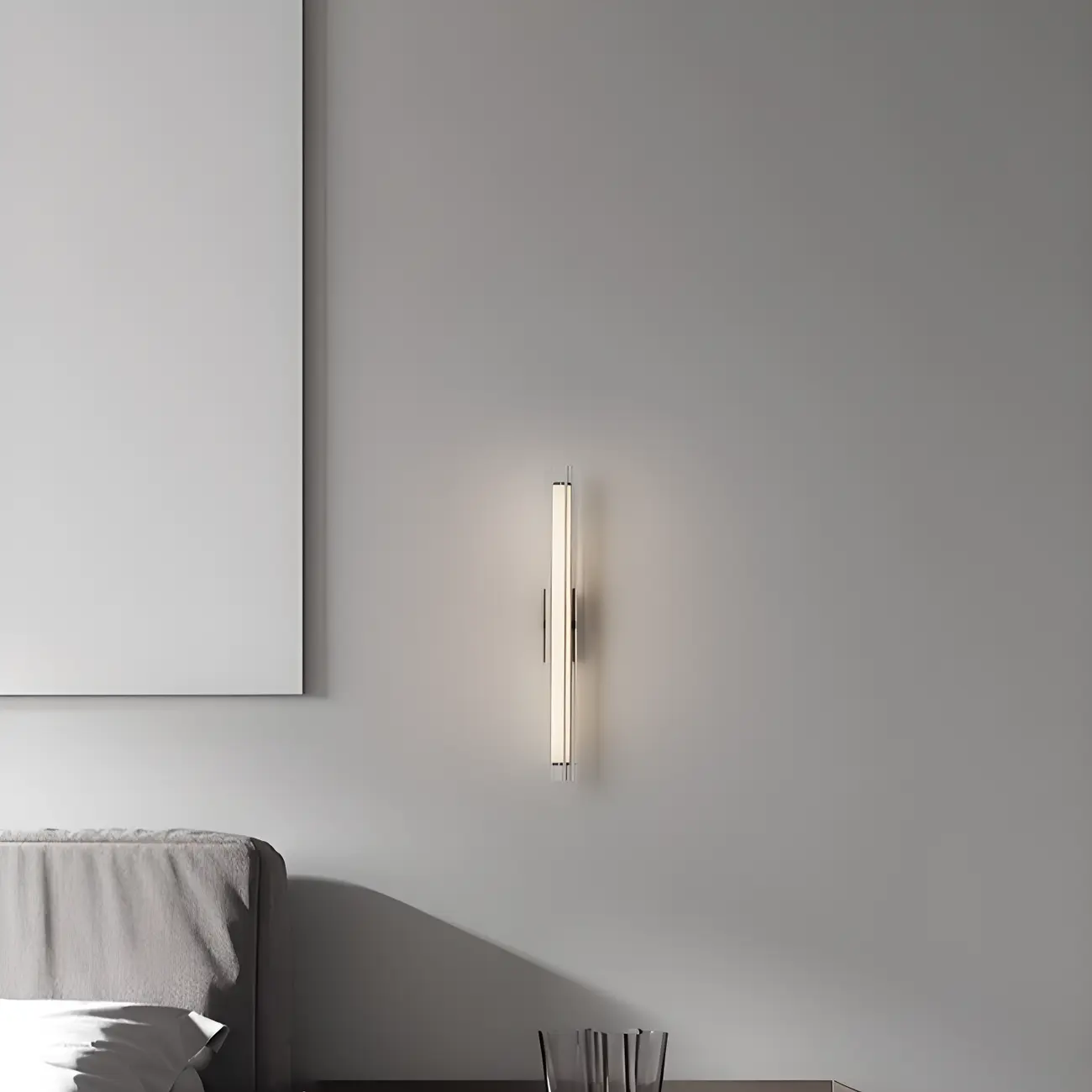 Minimalist Chrome Cylinder LED Wall Sconce with Warm Light | homeyfad