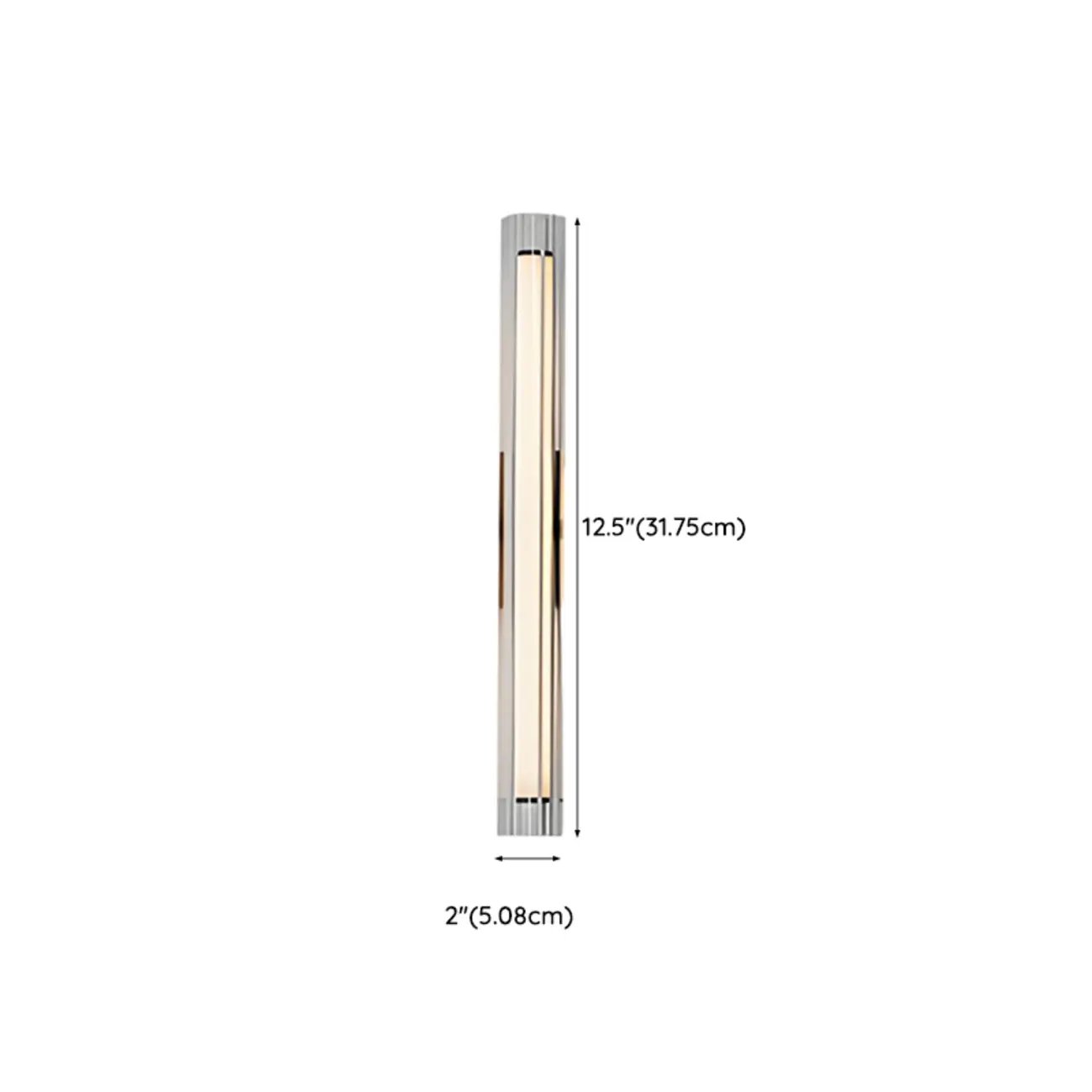 Minimalist Chrome Cylinder LED Wall Sconce with Warm Light | homeyfad