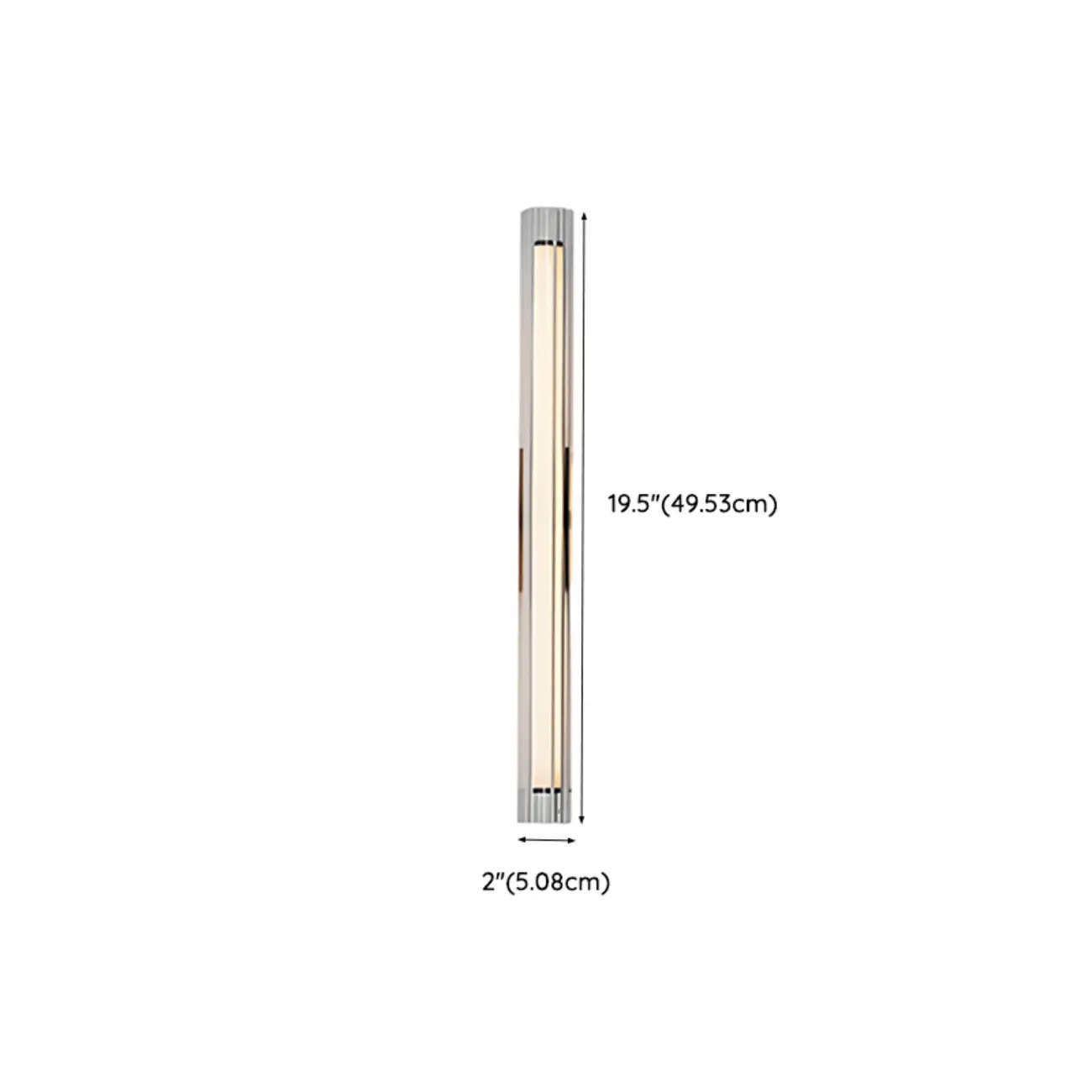 Minimalist Chrome Cylinder LED Wall Sconce with Warm Light | homeyfad