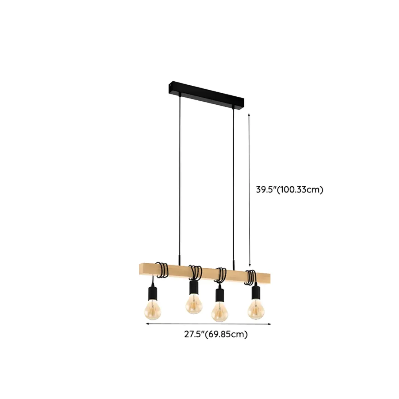 Industrial Black Metal Rhombus Island Light for Kitchen Image - 20