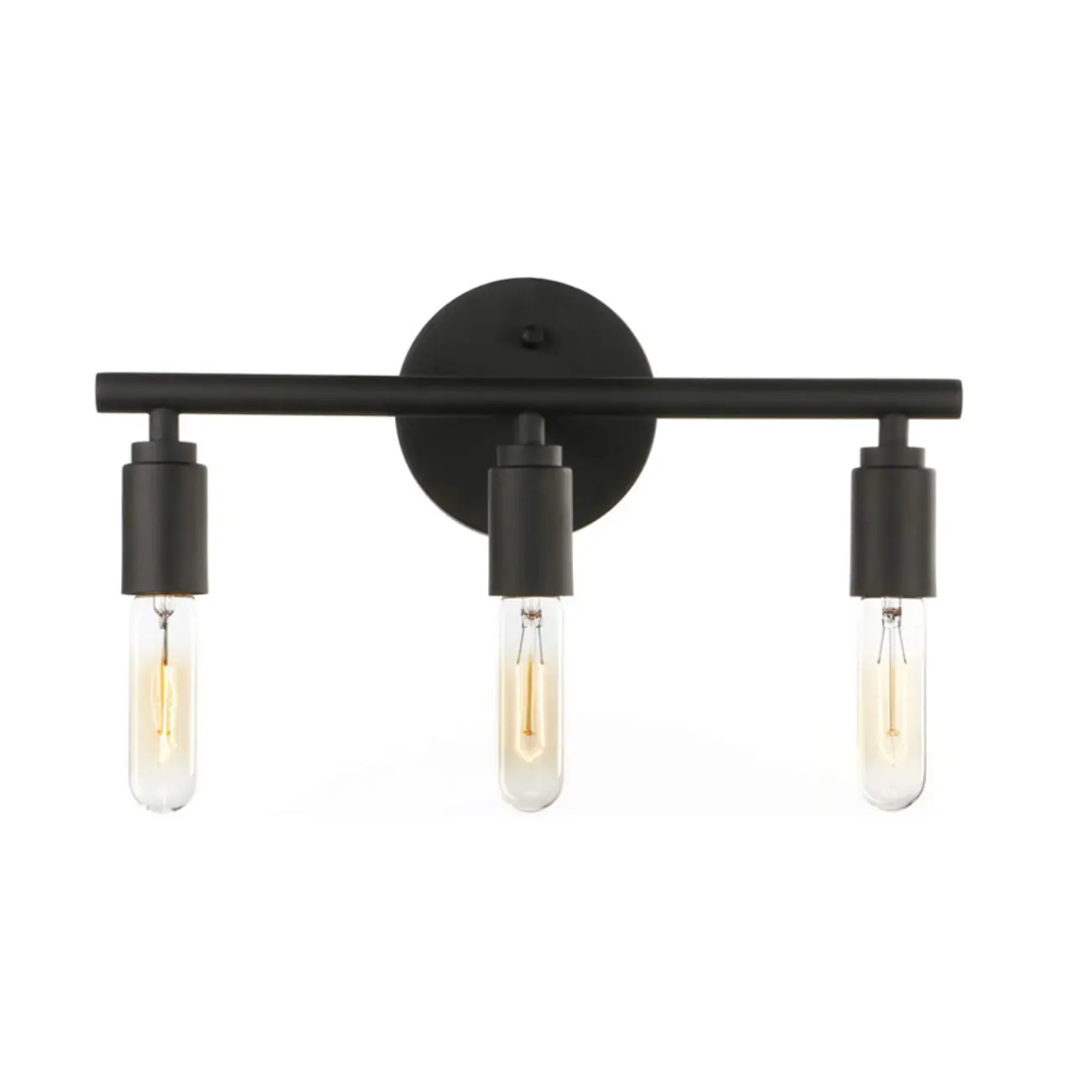 Industrial Black Metal 4-Light Cylinder Vanity Lights Image - 5 | homeyfad