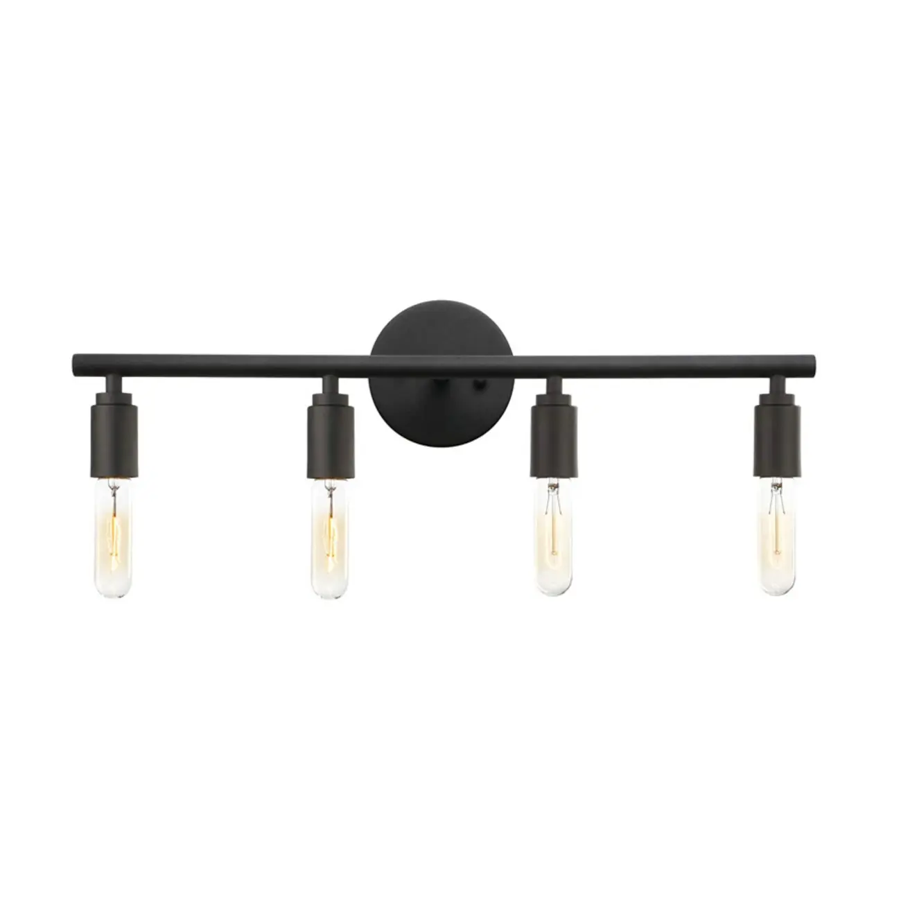 Industrial Black Metal 4-Light Cylinder Vanity Lights Image - 6 | homeyfad
