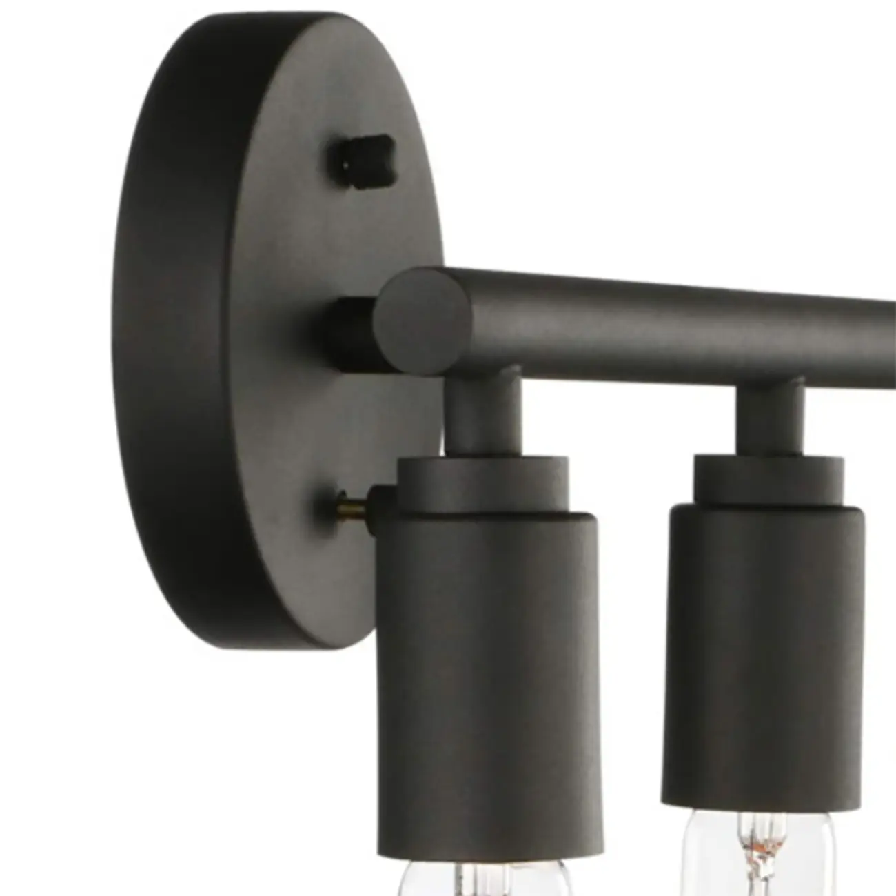 Industrial Black Metal 4-Light Cylinder Vanity Lights Image - 13 | homeyfad