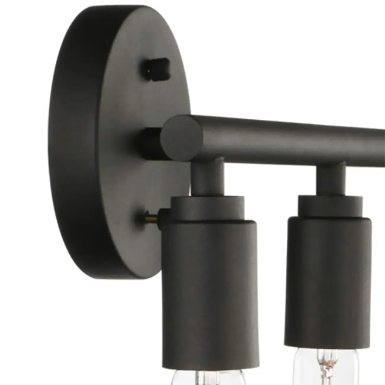 Industrial Black Metal 4-Light Cylinder Vanity Lights Image - 13