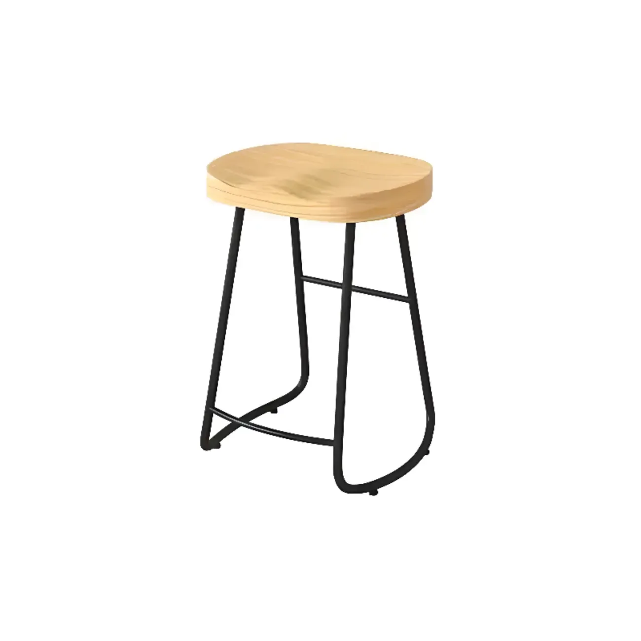 Modern Natural Wood Counter Height Bar Stools Image - 13