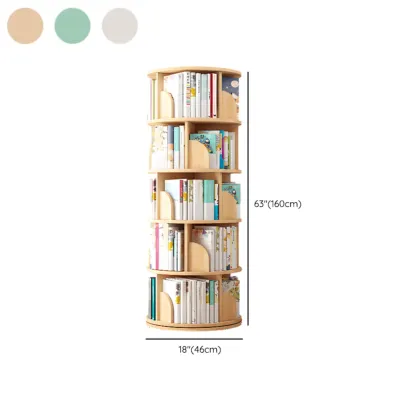 Space-saving Rotating Wood Vertical Corner Bookcase in Multi-Layer Image - 29